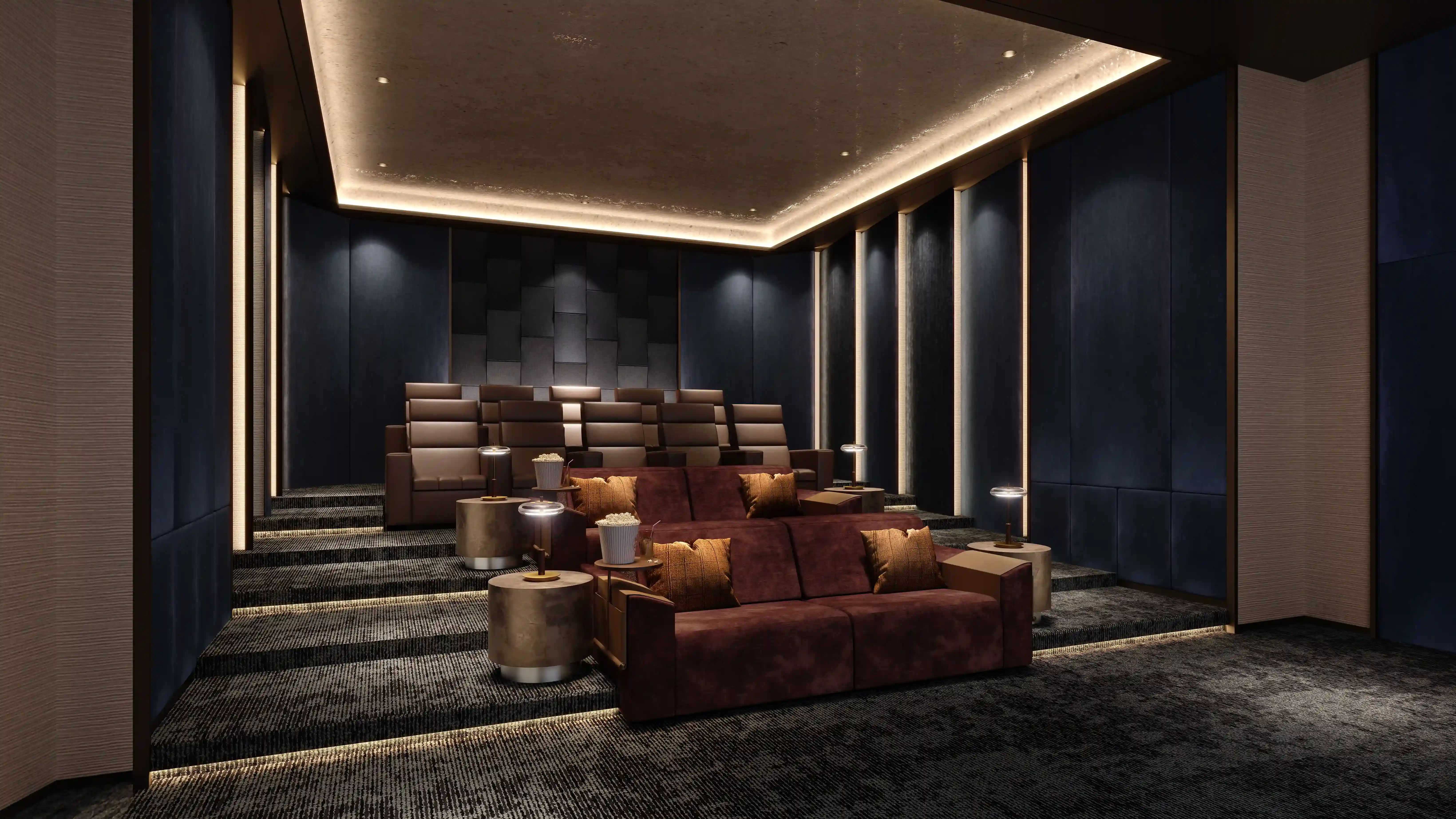 Modern residential complex amenities
